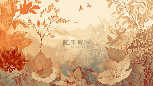 秋天树叶背景