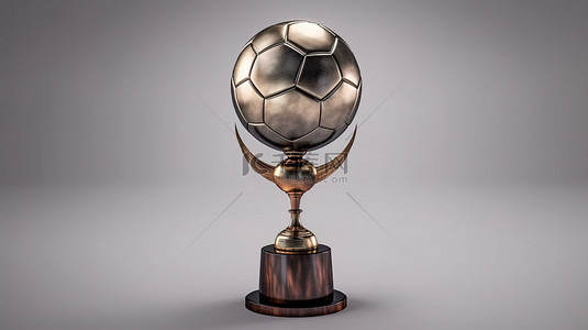 游戏第一名背景图片_带有剪切路径的足球或橄榄球青铜奖杯的独立 3D 渲染
