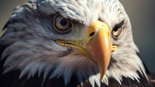 羽毛球logo背景图片_特写秃鹰的 3d 插图