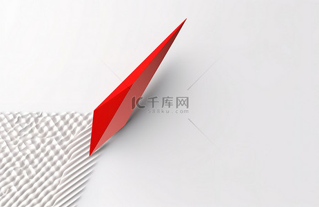 红色折纸背景背景图片_底部有红色的箭头