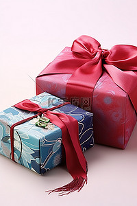 莱茵石背景图片_东方包装包含一个蓝色和莱茵石礼品盒