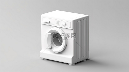吸尘等距洗衣机的单色 3d 图标