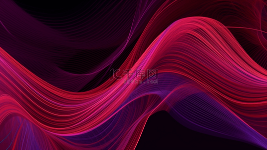科技商务框背景图片_红色动感曲线创意背景