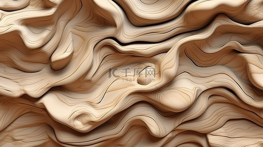 质感纹理木背景图片_类似石木或石膏的抽象纹理的 3D 插图