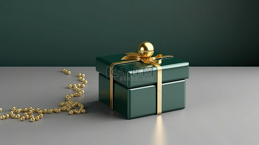 首饰盒和首饰背景图片_珠宝和礼品盒样机的 3D 渲染