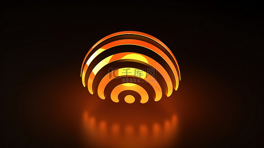 无线网科技背景图片_3D 体积中 wifi 的标志性表示