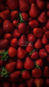 草莓水果插画背景图片_水果红色健康