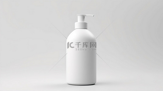白色化妆品瓶子背景图片_在极简主义风格的酒店房间里分散注意力的白色化妆品瓶