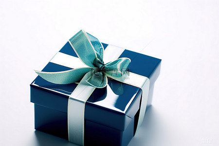 一张蓝色礼物的图片，上面有一个标签，上面写着“礼物给你”