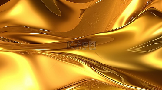 神秘黑金背景图片_具有抽象纹理的豪华金色背景的神秘闪光 3D 插图