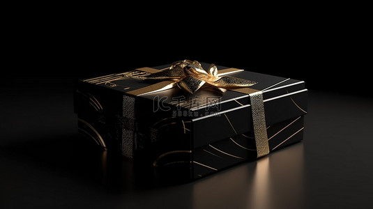 黑色星期五的节日礼品盒创意 3D 渲染