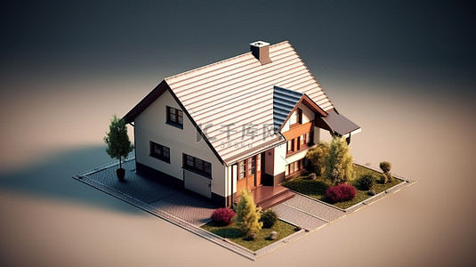 不不不不不不背景图片_舒适房地产房屋的概念 3D 渲染