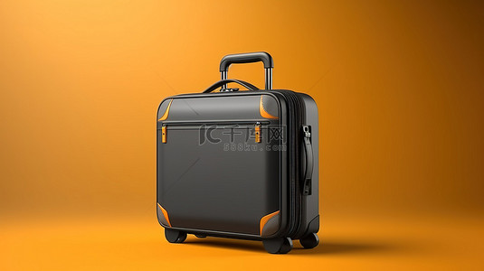 专业旅行行李的 3d 插图