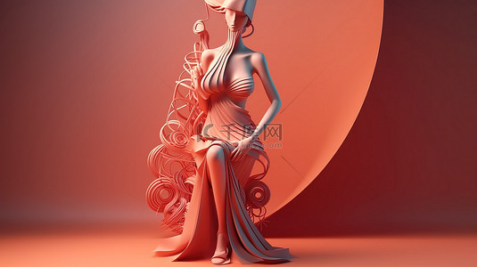 拜师宣言背景图片_异想天开的当代雕塑 3D 抽象超现实主义时尚宣言