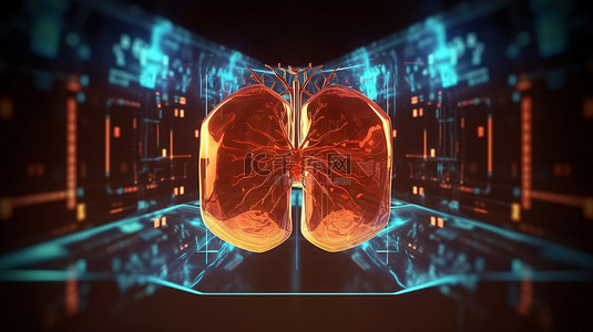 诊断试剂背景图片_未来肝脏 3D 全息图和肝炎治疗和捐赠的在线诊断