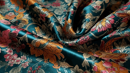 丝绸质感花卉纹样背景