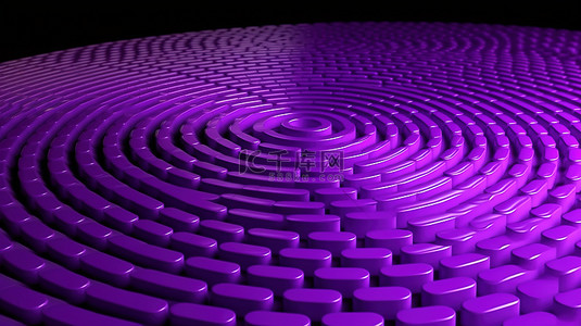 紫色圆形 3D 渲染图形终极演示资源