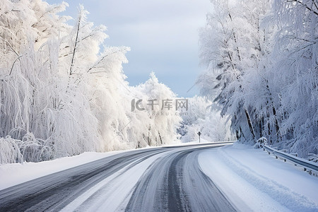 安全旅行背景图片_冬季路况能见度提示，让您安全回家