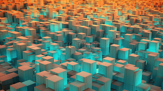 告诉家长背景图片_3D 抽象艺术中的超现实纳米硅谷山基于薄大小和告诉立方体盒子和柱子的渲染