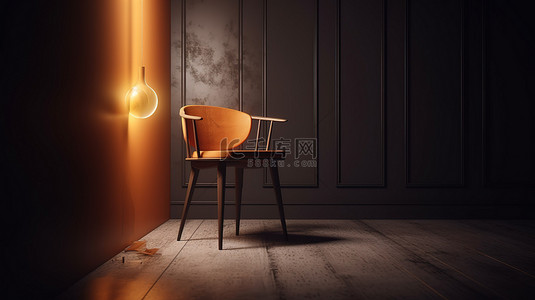 咖啡简餐背景图片_带复制空间的宽敞室内餐厅椅的极简主义 3D 渲染