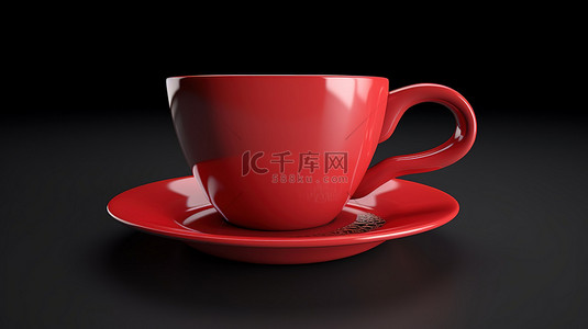用于网页的咖啡杯的独立 3d 渲染