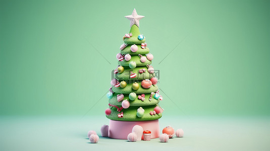 可爱的三维圣诞树，非常适合节日装饰