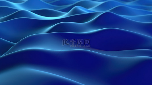 创造背景图片_蓝色纹理 3D 波浪创造令人惊叹的壁纸