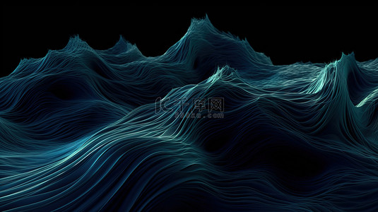七彩色彩背景图片_模拟风湍流在 3D 渲染中创建卷曲流线，说明科学概念