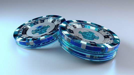 筹背景图片_以 3d 形式呈现的赌场蓝筹和轮盘赌，包括剪辑路径
