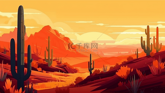 沙漠热背景