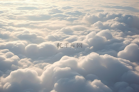 从飞机上看到的白云