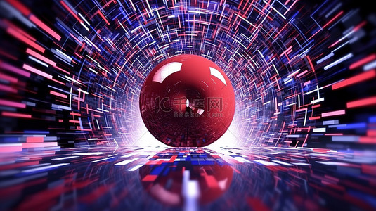 目标抽象球体圆的 3D 渲染场景