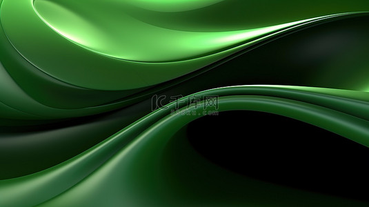 圣诞背景板背景图片_绿色 3D 抽象背景令人惊叹的渲染壁纸