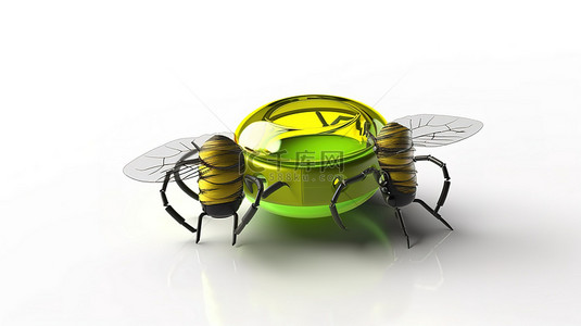 综合背景图片_综合昆虫防御包驱蚊电子陷阱手镯和更多隔离在白色背景 3D 渲染
