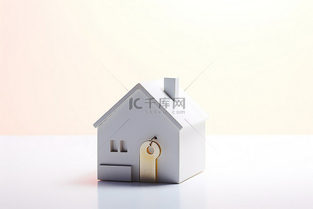 一座白色的房子，里面有一把钥匙