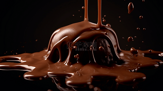 巧克力黑色零食背景