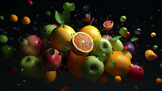 水果柚子背景图片_食物新鲜水果柚子红色