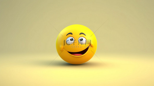 发怒emoji背景图片_3d 渲染的 emoji 表情符号人物脸