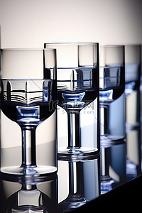 装满水的玻璃杯背景图片_一排装满水的玻璃杯