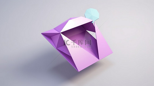 信封背景图背景图片_3D 渲染中的简单电子邮件图标和白色背景上隔离的插图