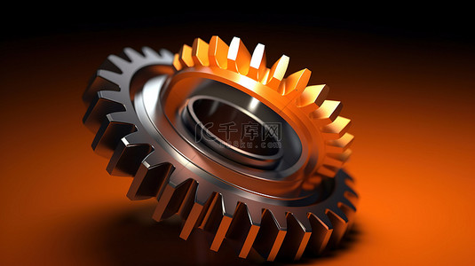 机械设计背景图片_具有独特设计元素的 3D 齿轮插图