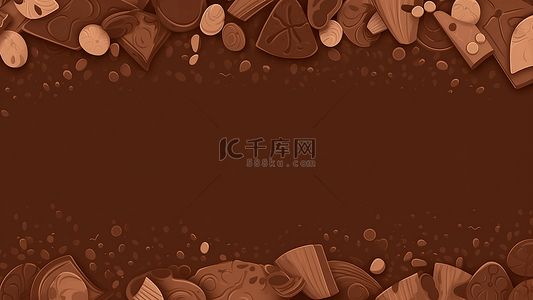 一盒巧克力卡通背景图片_巧克力插画背景海报