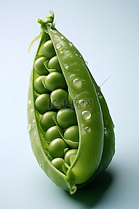豌豆背景图片_豆荚里的青豌豆的图像