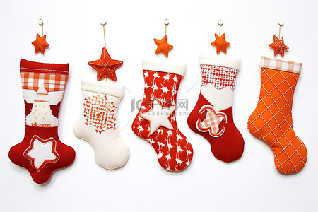 高筒丝袜背景图片_丝袜与星星饰品圣诞装饰