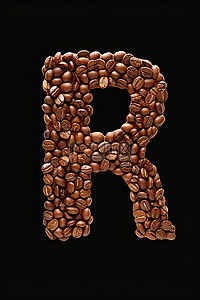 r背景图片_字母r是由咖啡豆制成的