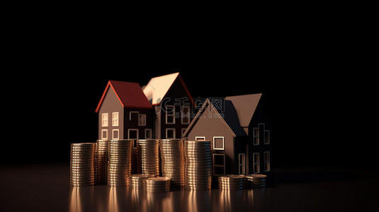 可视化拥有房屋的旅程 3D 渲染省钱进行房地产投资的插图