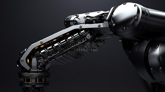 多功能工厂主力机器人黑臂，适用于所有类型的生产机电一体化技术，具有最佳 3D 渲染效果