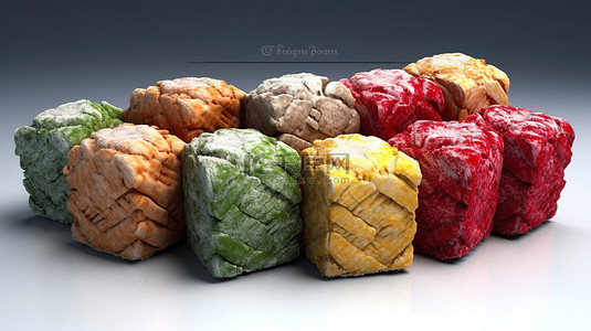 高清美食背景图片_3D 土耳其软糖果仁蜜饼是一种传统美食