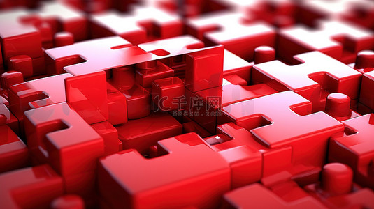 几何拼图背景图片_彩色块拼图特写的充满活力的 3D 渲染