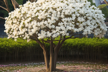 白玉兰树 韩国公园 日本花园 河内 越南